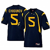 West Virginia Mountaineers 5 Chris Chugunov Navy College Football Jersey Dzhi,baseball caps,new era cap wholesale,wholesale hats